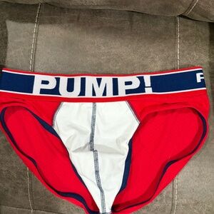 Pump! Red/White/Blue Brief LARGE